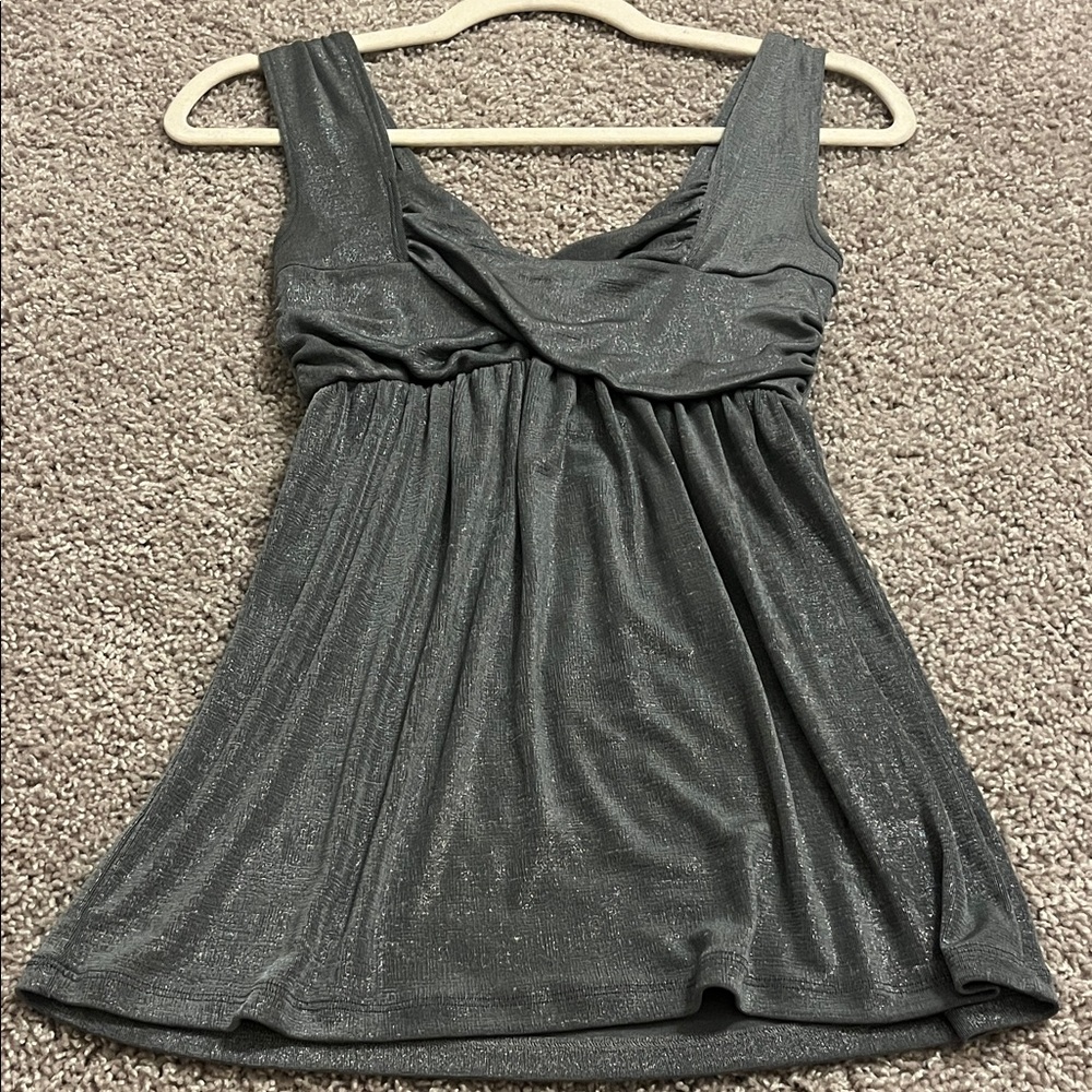 Razzle Dazzle Gray Sleeveless Top